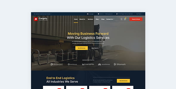 Cargoly WordPress Theme for Logistics & Transportation