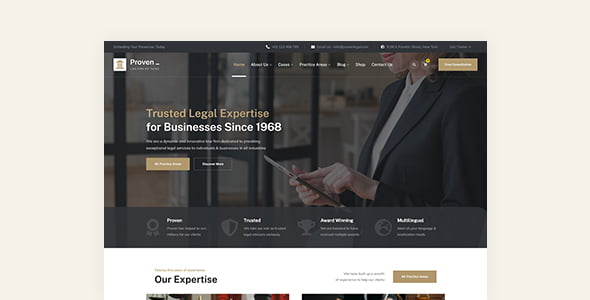 Proven WordPress Theme for Lawyer & Attorney