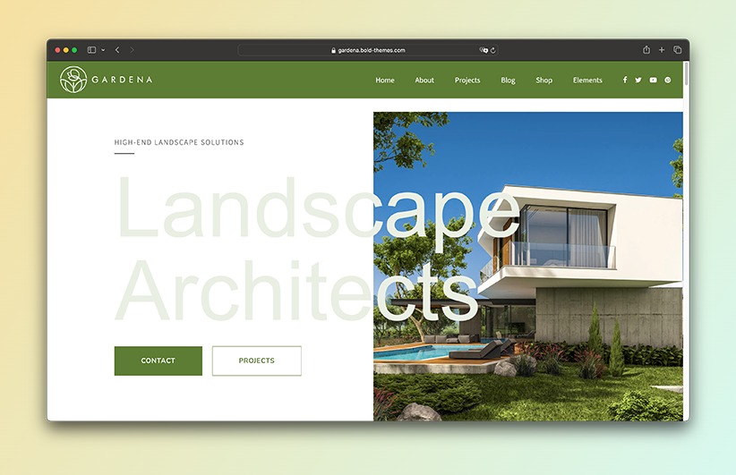 Gardena WordPress theme