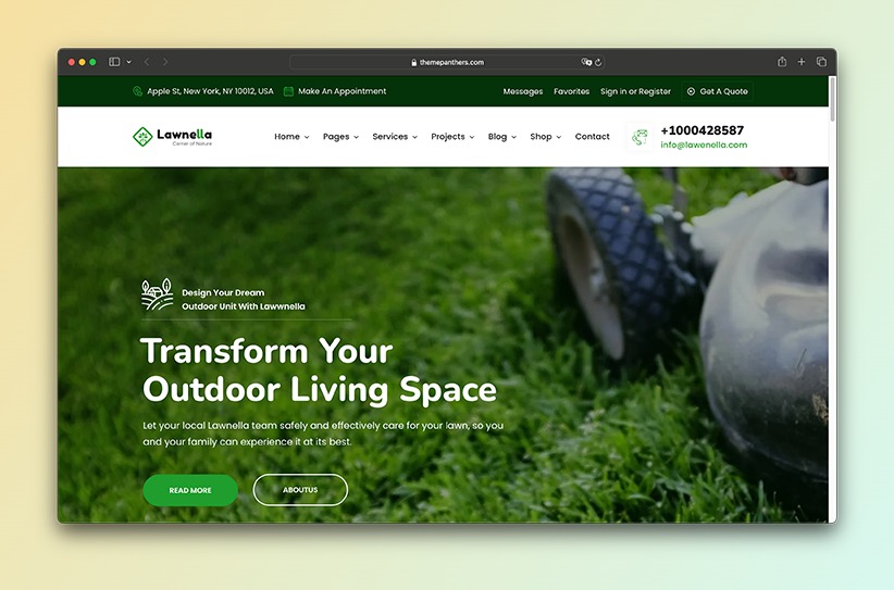 Lawnella WordPress theme