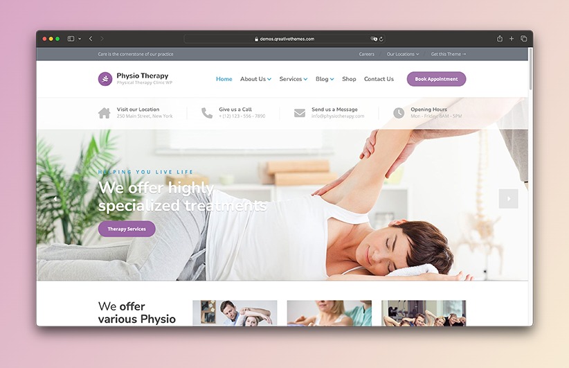 Physio - Physical Therapy & Physiotherapy WordPress Theme
