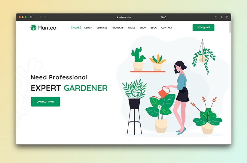 Planteo WordPress theme