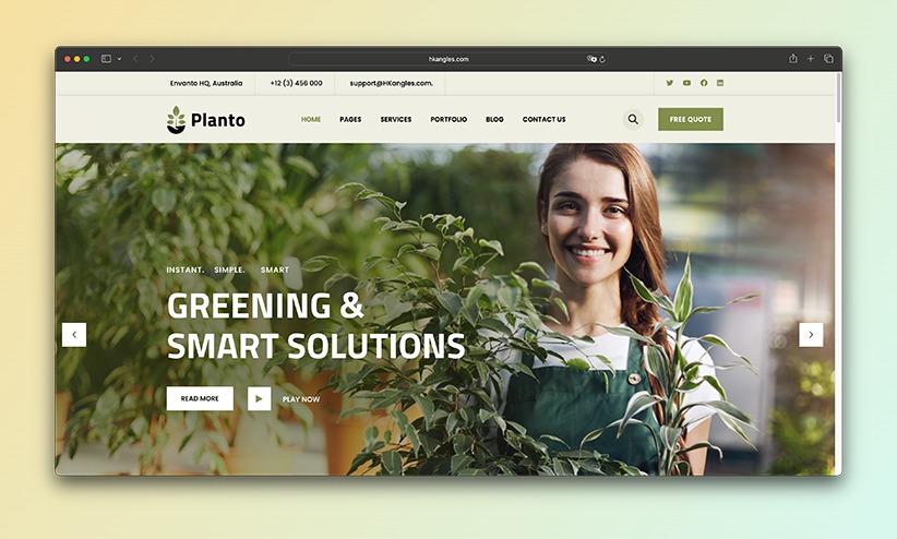 Planto WordPress theme