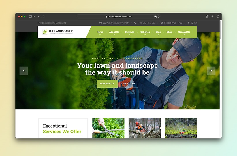 The Landscaper - Lawn & Landscaping WordPress theme